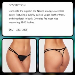 Daring Crotchless open Exposed bottom Crotchless panties Naughty Knicker unisex